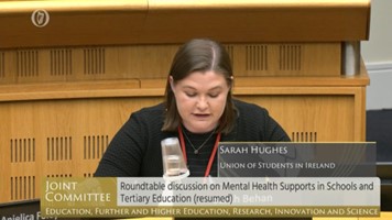 USI speaks at Oireachtas Committee Meeting on Student Mental Health